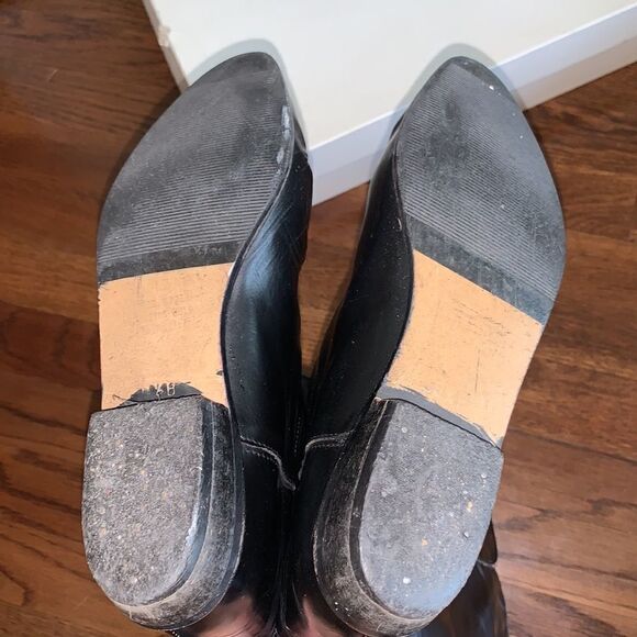 Vtg 80s Vaneli black leather riding boots - Picture 5 of 12